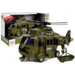 Helikoptéra 1:16 na batérie s hákom - vojenská, zelená Helikoptéra 1:16 na batérie s hákom - vojenská, zelená